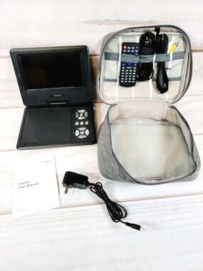 YOTON YD075 Portable DVD & SD Player Bundle W/ Case, Remote & Cords Tested